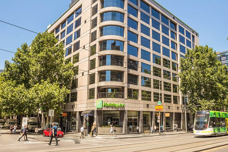 Street view of the Holiday Inn Flinders Lane, Melbourne