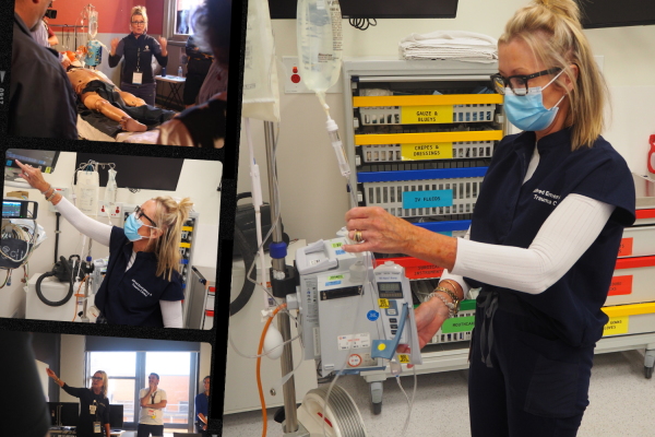 P.A.R.T.Y. program coordinator Sue Smith balancing her passion for the program with her duties as an Emergency Nurse